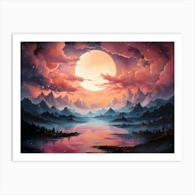 Colorful Landscapes Of Imagination Art Print