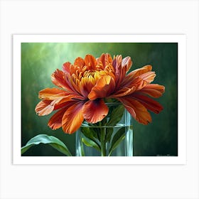 Orange Chrysanthemum Art Print