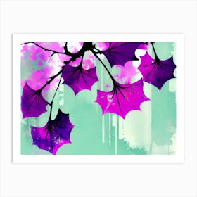 Purple Leaves 2 Art Print