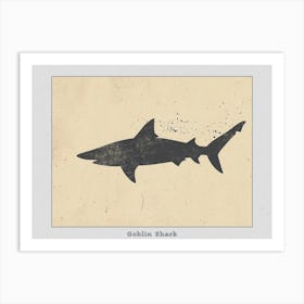 Goblin Shark Silhouette 1 Poster Art Print