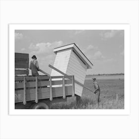 Southeast Missouri Farms Project, Unloading Privy House At Job Site By Russell Lee Art Print