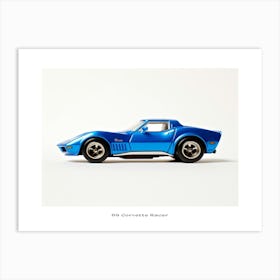 Toy Car 69 Corvette Racer Blue Poster Art Print
