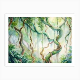 10 Lianas Twisting Around Rainforest Trees (1) Art Print