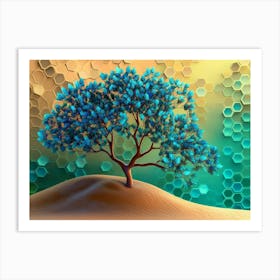 Tree In The Desert 2 Art Print