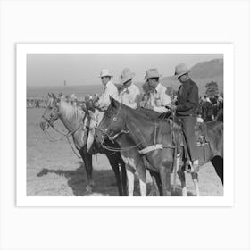 Untitled Photo, Possibly Related To Judges At Bean Day Rodeo, Wagon Mound, New Mexico By Russell Lee Art Print