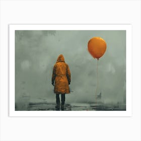 Man With A Balloon Art Print