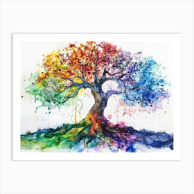 Rainbow Tree Of Life 2 Art Print