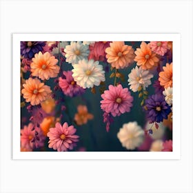 Flowers Wallpaper 12 Art Print