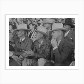 West Texas Ranchhmen At Rodeo During The San Angelo Fat Stock Show, San Angelo, Texas By Russell Lee Art Print