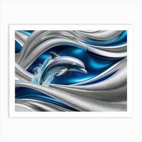 Dolphin In The Sea 1 Art Print