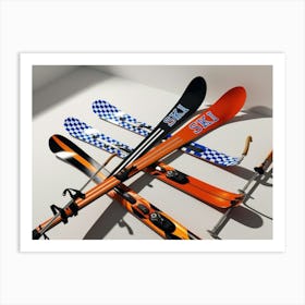 Skis sports 4 Art Print