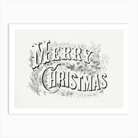 Vintage Merry Christmas Art Print