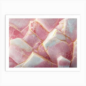 The Texture Of Light Pink Marble 1 Art Print