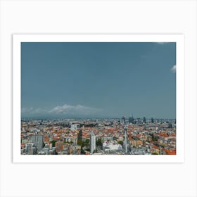 Drone cityscape photo. Milan, Italy Art Print