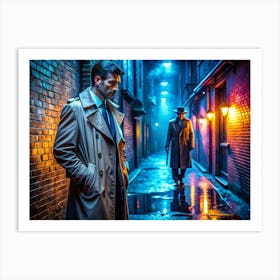 Imagine A Rain Slicked Alleyway At Night Illumina (1) Art Print