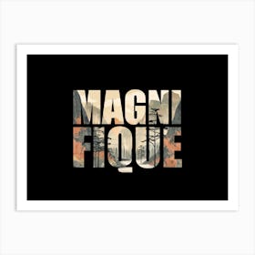 Magnifique Poster Retro Mountains 4 Art Print