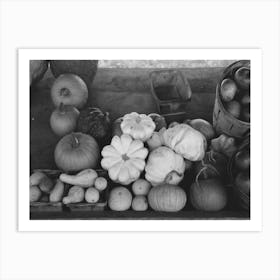 Fall Fruits And Vegetables At Roadside Stand Near Greenfield, Massachusetts By Russell Lee Art Print
