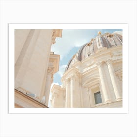 Dome of St. Peter's Basilica Close-Up Art Print