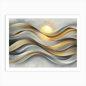 Abstract Wave Painting 5 Art Print