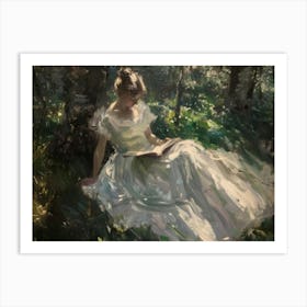 Girl In The Woods 4 Art Print