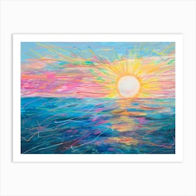 Sunrise Over The Ocean 5 Art Print