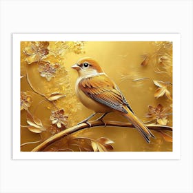 Golden Sparrow Art Print