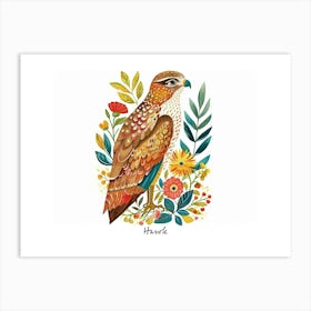 Little Floral Hawk 2 Poster Art Print