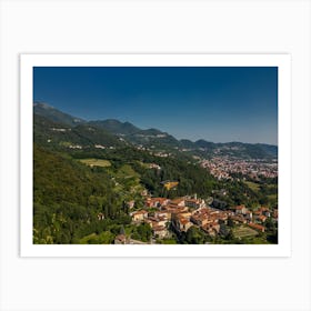 Drone Photo Lake Como, Lecco, Italy Art Print