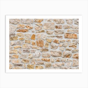 Old Stone Wall Texture Art Print