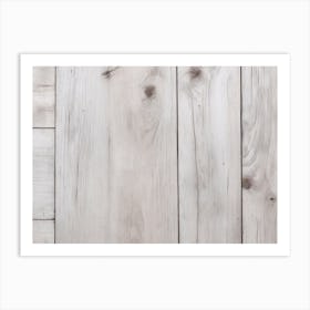 White Wood Planks Art Print