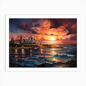 Sunset In Sydney 1 Art Print