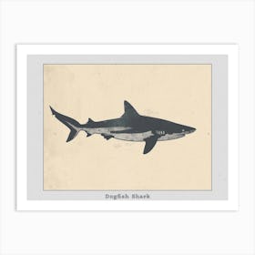 Dogfish Shark Silhouette 4 Poster Art Print