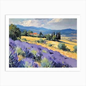 Lavender Field - expressionism 3 Art Print