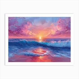 Sunset On The Beach 3 Art Print