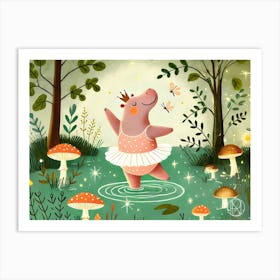 Frolicking in the Fairy Forest 1 Art Print