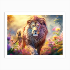 Majestic Lion 02 - AfriDesigns Art Print