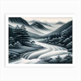 Asian Landscape Painting 2 Art Print