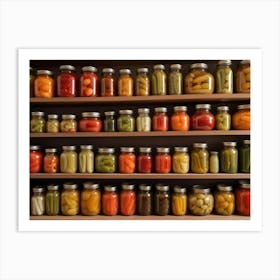 Shelves Of Preserved Vegetables 10 Art Print