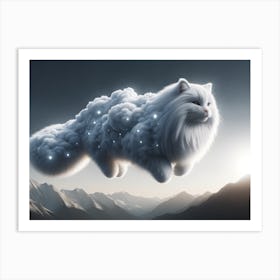 Cloudine Cloud Cat Art Print