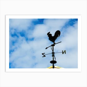 Black Weathervane In The Form Of A Rooster 1 Art Print