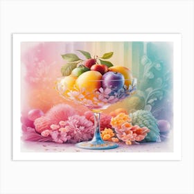 Fruit In A Glass Art Print