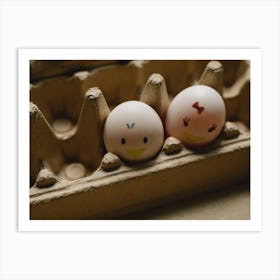 Two Eggs In A Carton Art Print