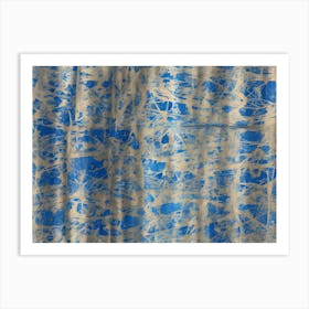 Blue Grunge Texture 9 Art Print