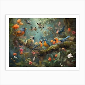 Birds In The Forest 2 Art Print