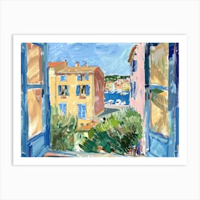 Saint Tropez From The Window View Painting 2 Art Print