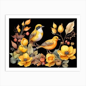 Autumn Birds 1 Art Print