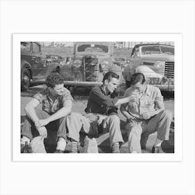 Workmen During Lunch Period, Across The Street From The Consolidated Airplane Factory, San Diego, California Art Print