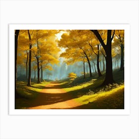 Path In The Woods 10 Art Print