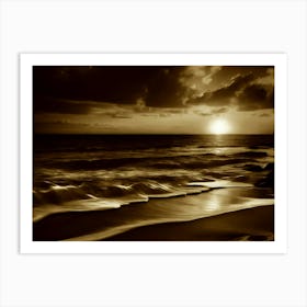 Sunset At The Beach 613 Art Print