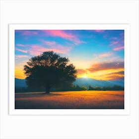 Sunset In The Mountains 9 Art Print